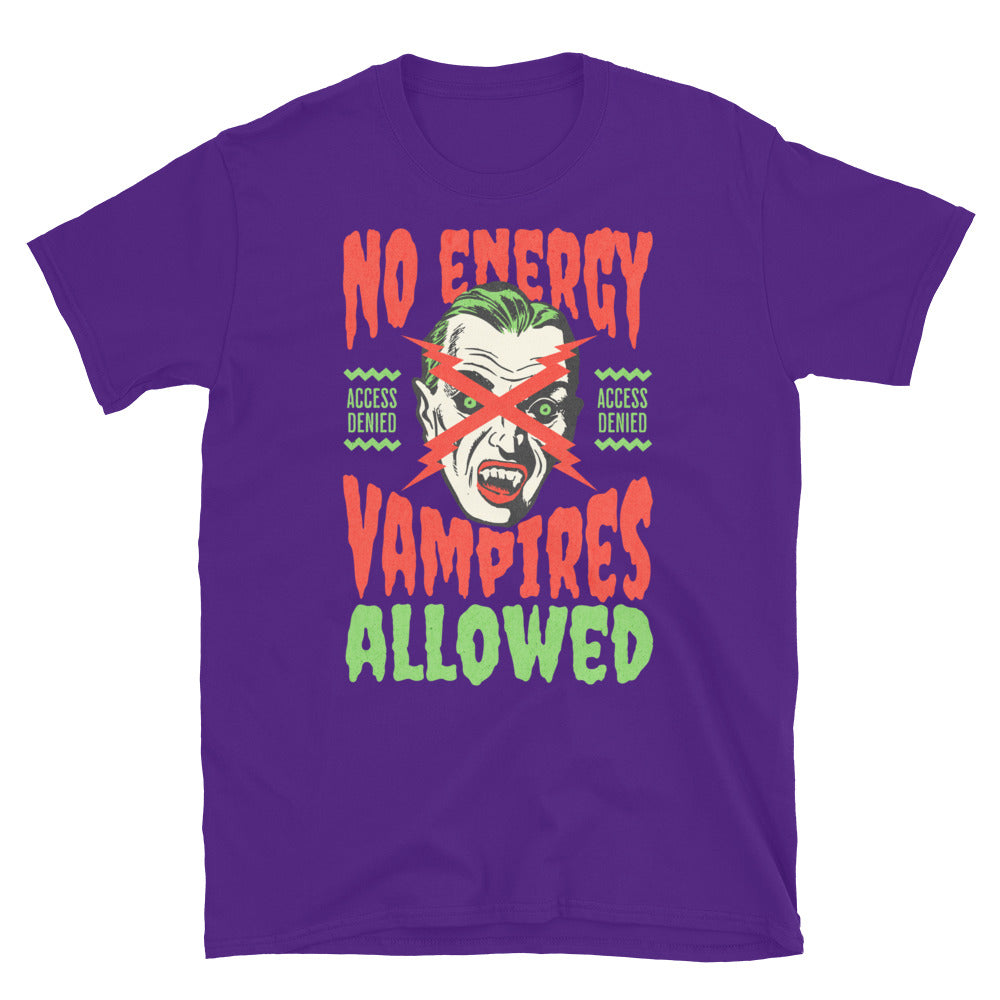 No Energy Vampires Allowed TShirt - Purple Color - https://ascensionemporium.net
